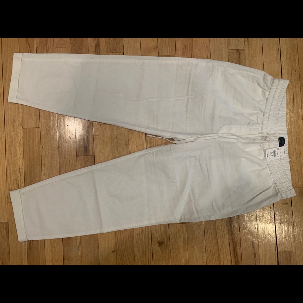 NWT linen cotton drawstring pants